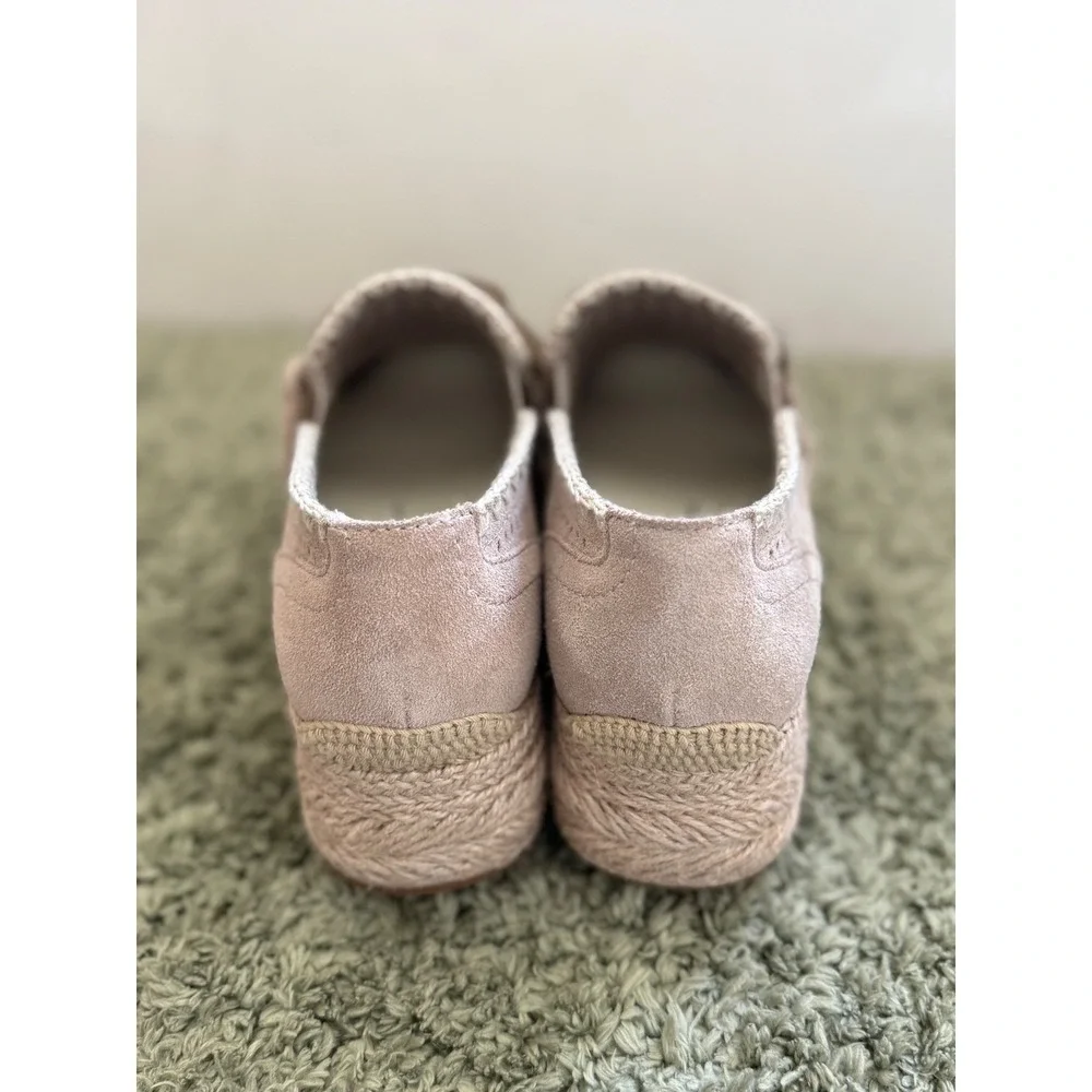 Dolce‎ Vita Jhenee Taupe Suede Espadrille Platform Sneaker Chain Slip On 9